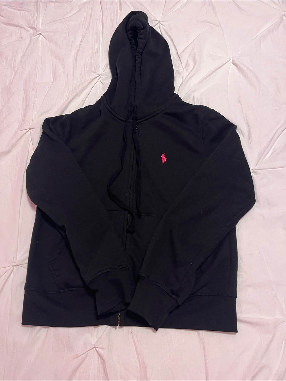 SET - Ralph Lauren Black Polo Hooded Zip Sweatshirt and pants - Picture 1 of 6